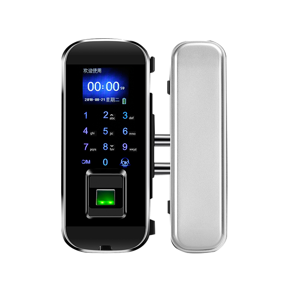 Smart Fingerprint Digital Lock With App Password Remote Control Unlock For Glass Door Lock