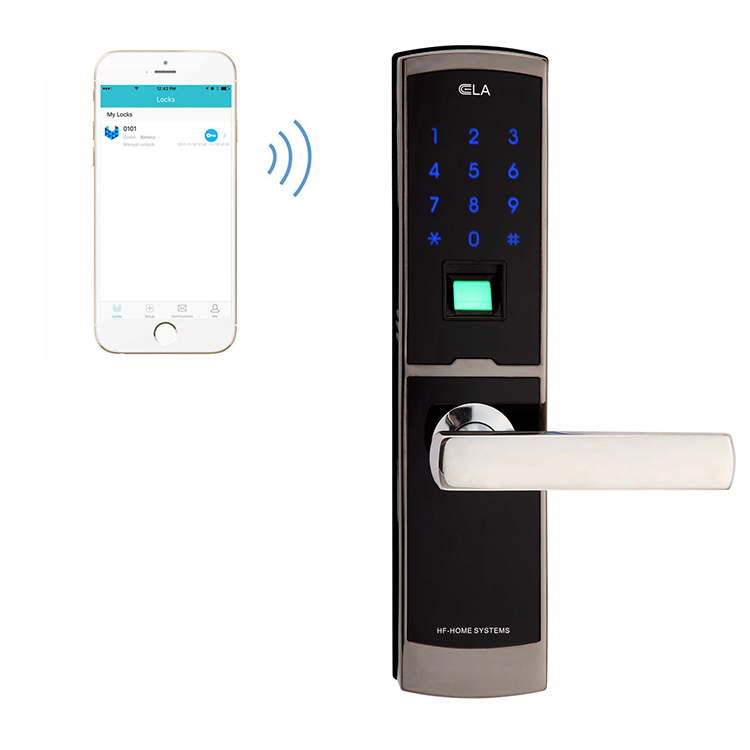 Wireless  APP Smart Controlled Electronic Fingerprint Door Lock for Home and Apartments